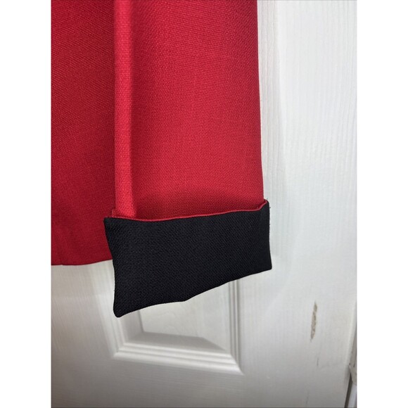 VTG 80s Dorby SZ 10 Red Vintage Blazer w Belted Waist Black Trim Princess Diana - Picture 4 of 9